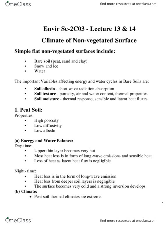 EARTHSC 2C03 Lecture Notes - Lecture 13: Snowdrift, Vapor Pressure, Sunburn thumbnail