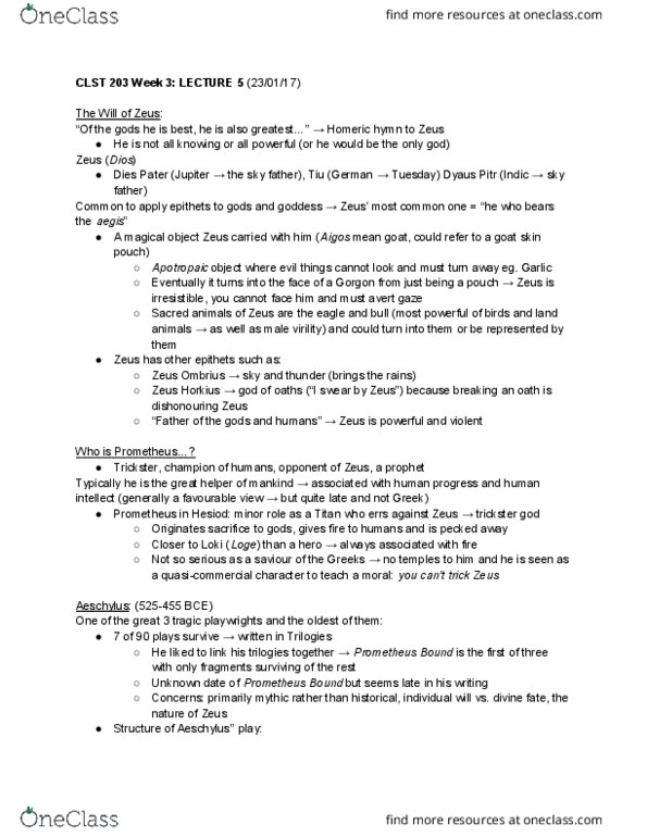 CLST 203 Lecture Notes - Lecture 5: Inachus, Peisistratos, Miasma Theory thumbnail