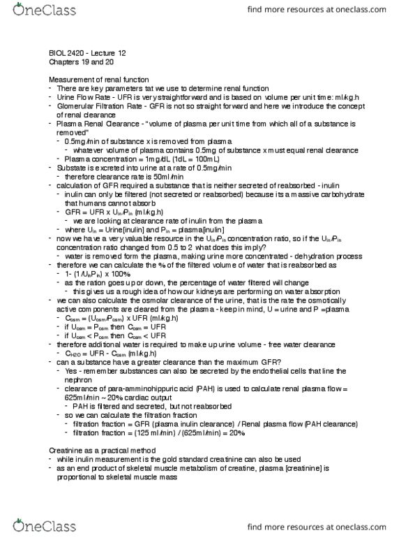 BIOL 2420 Lecture Notes - Lecture 12: Calcium Atpase, Sodium-Calcium Exchanger, Skeletal Muscle thumbnail