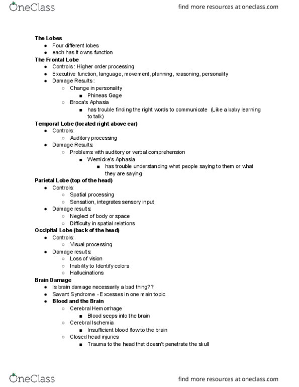 PSY 100 Chapter Notes - Chapter 2: Myelin, Xerostomia, Homeostasis thumbnail