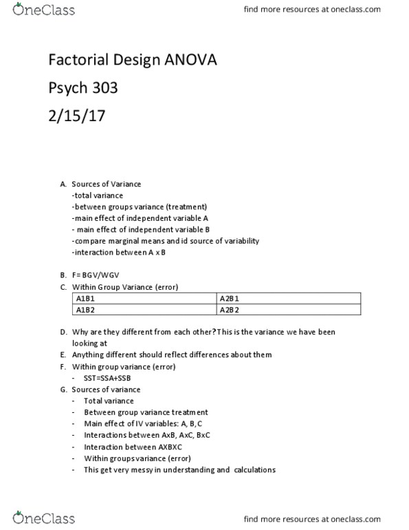 PSY 303 Lecture Notes - Lecture 19: Psych thumbnail