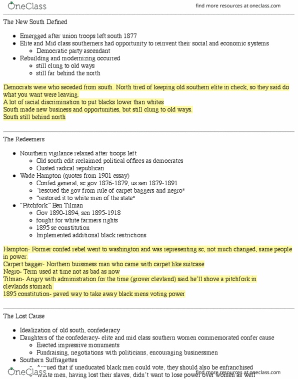 HIST 112 Lecture Notes - Lecture 6: Extreme Measures, The Atlanta Journal-Constitution, White Spot thumbnail