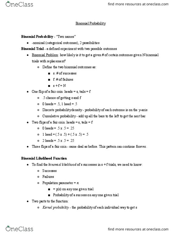 PSY-0031 Lecture 7: Binomial Probability thumbnail