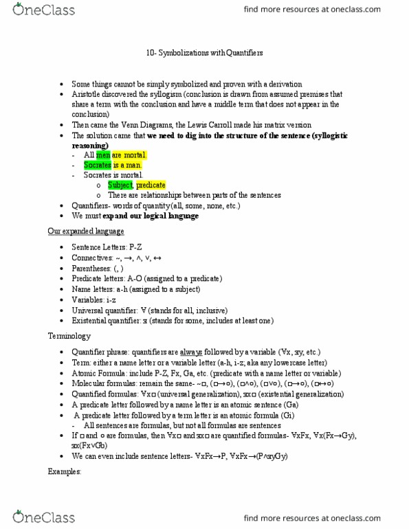 PHILOS 31 Lecture 10: Symbolizations with Quantifiers thumbnail