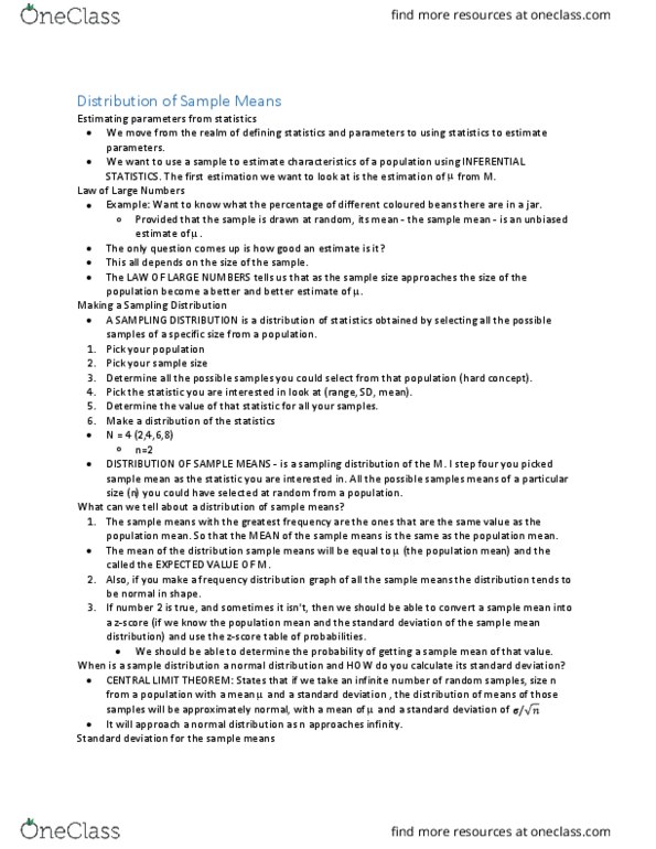 STAT-2126EL Lecture 3: How to Misuse Stats, Distribution of Sample Means thumbnail