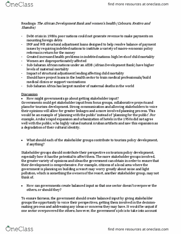 EDRD 4010 Chapter Notes - Chapter 4: Light Pollution, African Development Bank, Maternal Death thumbnail