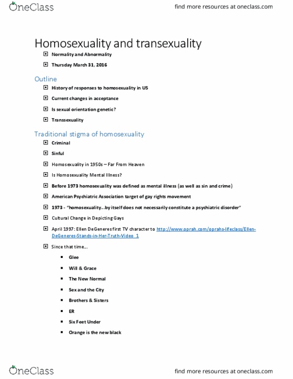 01:920:240 Lecture Notes - Lecture 23: Dysphoria, Pronoun, Christine Jorgensen thumbnail