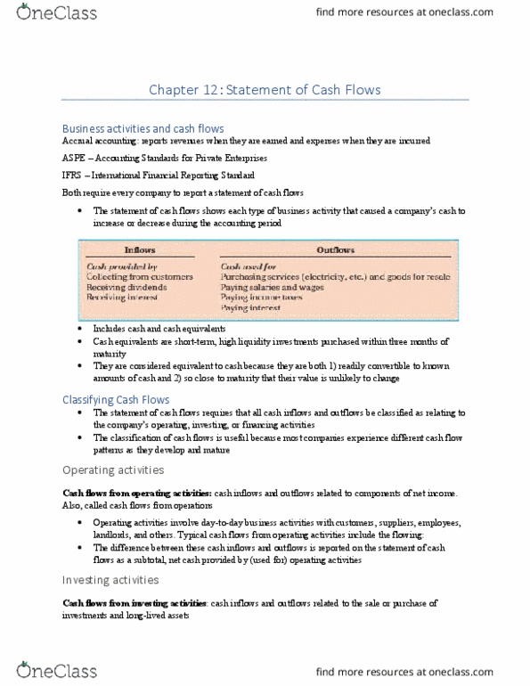 ARBUS102 Chapter Notes - Chapter 12: Retained Earnings, International Financial Reporting Standards, Accrual thumbnail