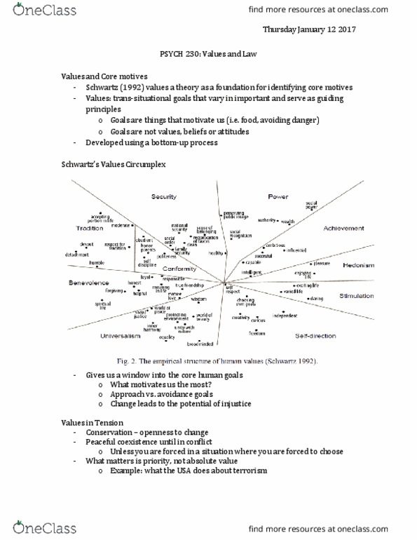 PSYCH230 Lecture Notes - Lecture 4: Peaceful Coexistence thumbnail