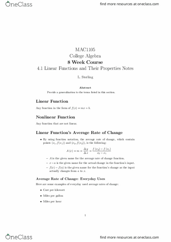 MAC1105 Lecture Notes - Lecture 13: Economic Equilibrium, Watt thumbnail