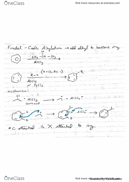 CHEM 262 Lecture 8: Friedel-Crafts Alkylation and Acylation thumbnail