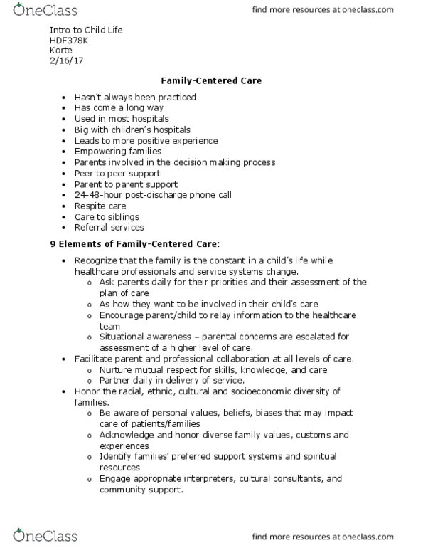 HDF 378K Lecture Notes - Lecture 4: Respite Care, Situation Awareness, Family Values thumbnail