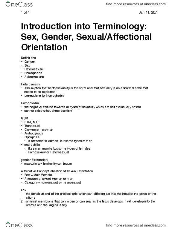 PSY 3122 Lecture Notes - Lecture 2: Labioscrotal Swelling, Social Learning Theory, Heterosexism thumbnail