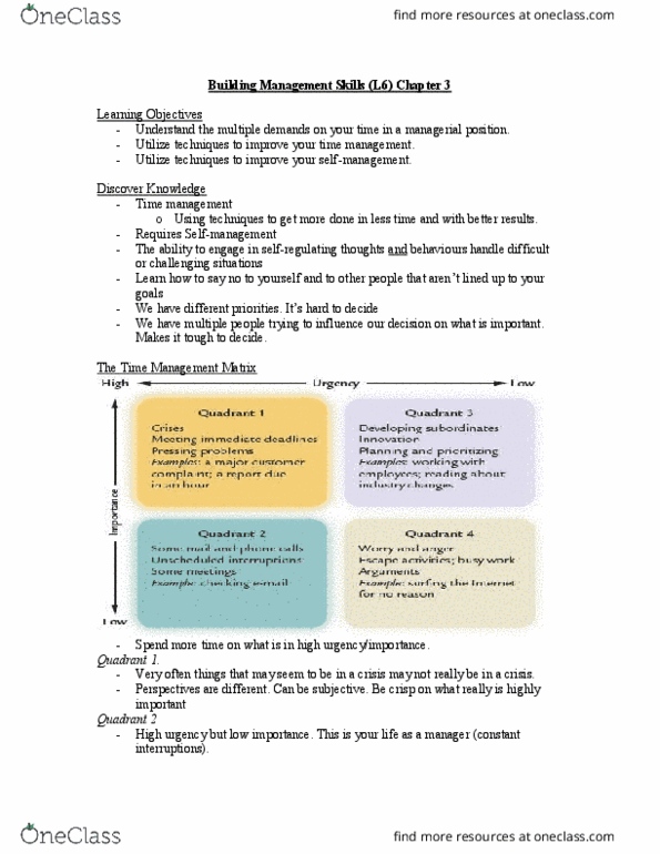 COMMERCE 3S03 Lecture Notes - Lecture 6: Procrastination, Energy Management, Eustress thumbnail