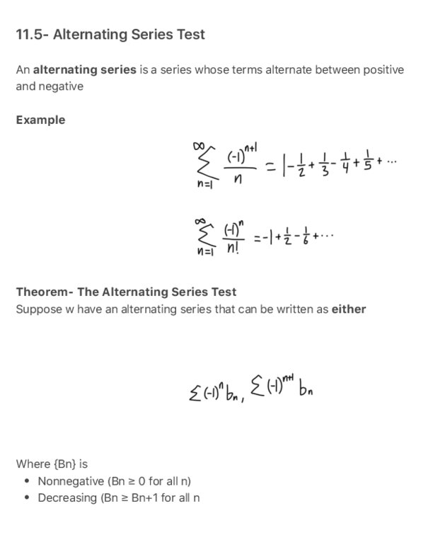 MATH 1272 Lecture Notes - Lecture 1: Alternating Series Test, Alternating Series, Natural Number thumbnail