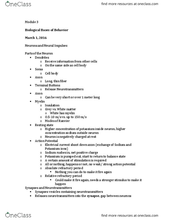 PSYC 101 Lecture Notes - Lecture 3: Selective Serotonin Reuptake Inhibitor, Transcranial Magnetic Stimulation, Functional Magnetic Resonance Imaging thumbnail