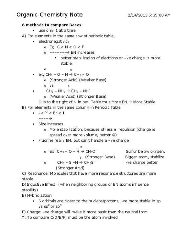 CHM 1321 Lecture Notes - Lewis Acids And Bases, Electrophile, Nucleophile thumbnail