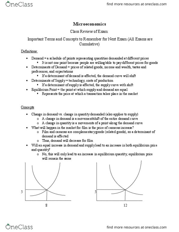 HON 1302 Lecture Notes - Lecture 7: Economic Equilibrium, Demand Curve, Equilibrium Point thumbnail