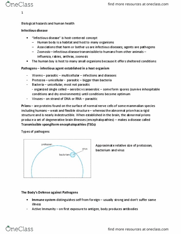 EESA01H3 Lecture 7: Lecture 7 - Biological hazards and human health thumbnail