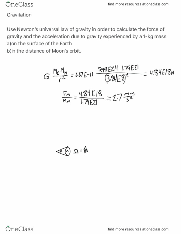 PHYS 1301W Lecture 1: Gravitation thumbnail