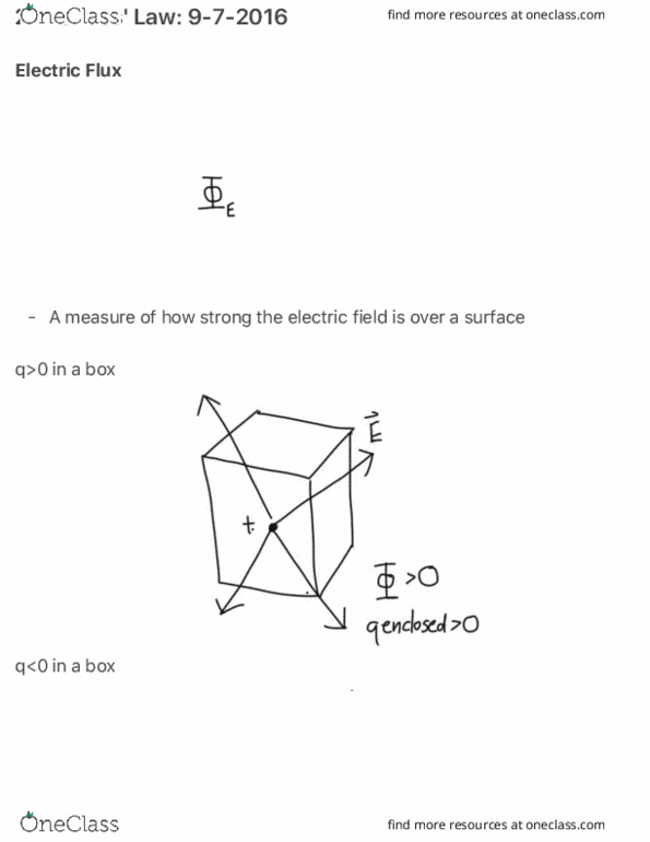 PHYS 1302W Lecture Notes - Lecture 1: Electric Field thumbnail