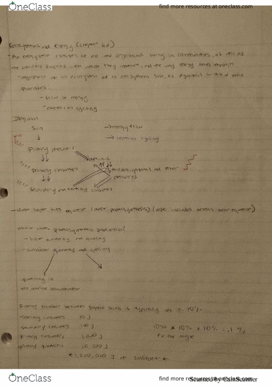 BIO 100 Lecture 3: Ecosystems and Energy (Chapter 42) thumbnail