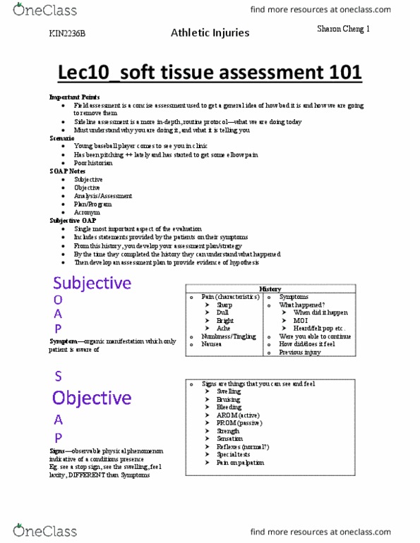 Kinesiology 2236A/B Lecture Notes - Lecture 10: The Agonist, Triceps Brachii Muscle, Lesion thumbnail