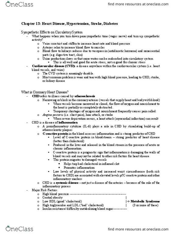 PSYC 328 Chapter Notes - Chapter 13: Coronary Artery Bypass Surgery, Coronary Artery Disease, Coronary Circulation thumbnail