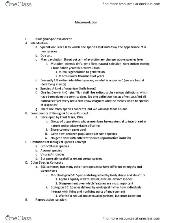 01:119:115 Lecture Notes - Lecture 21: Species Problem, Reproductive Isolation, Dendrobium thumbnail