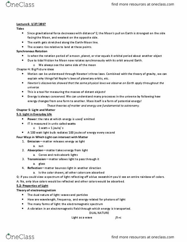 ASTR-1010 Lecture Notes - Lecture 6: Tidal Acceleration, Orbital Period, Electromagnetic Spectrum thumbnail