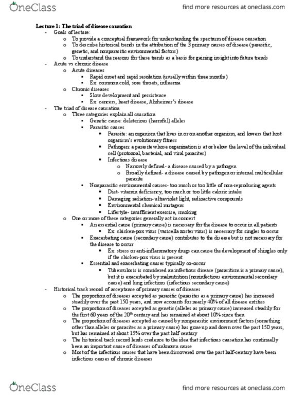 BIOL 553 Lecture Notes - Lecture 1: Varicella Zoster Virus, Sexually Transmitted Infection, Diarrhea thumbnail