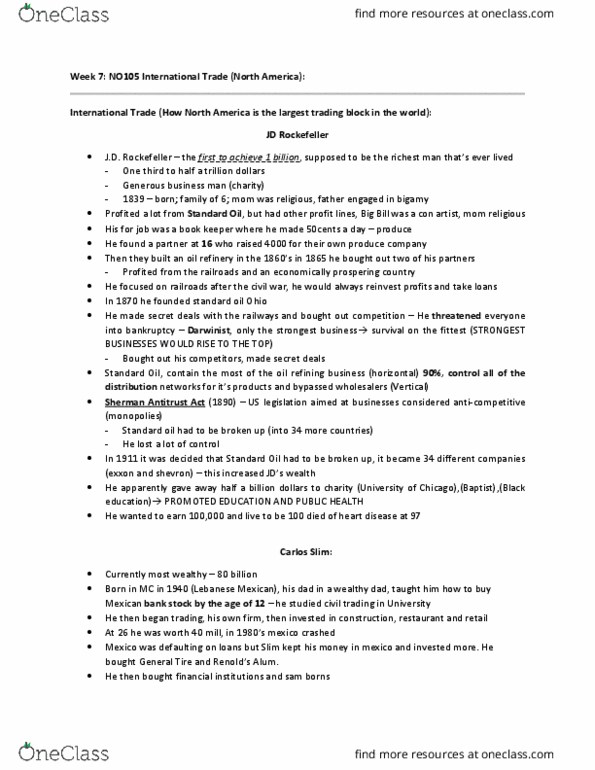 NO105 Lecture Notes - Lecture 10: Museo Soumaya, Sherman Antitrust Act, Carlos Slim thumbnail