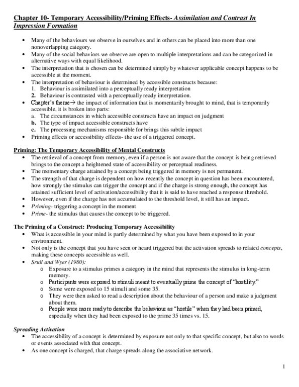 PSYC 473 Chapter Notes - Chapter 10: Cognitive Load, Mahzarin Banaji, Availability Heuristic thumbnail