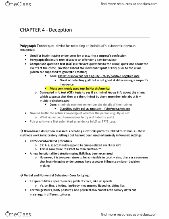 Psychology 2032A/B Chapter Notes - Chapter 4: Ground Truth, Mental Disorder, Factitious Disorder thumbnail