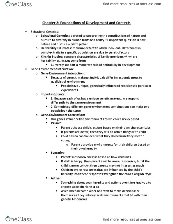 ACCT20200 Chapter Notes - Chapter 2: Heritability, Heredity thumbnail