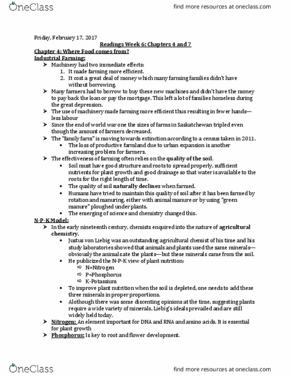 NATS 1560 Chapter Notes - Chapter 4-7: Potassium Nitrate, Intensive Animal Farming, Potassium Carbonate thumbnail