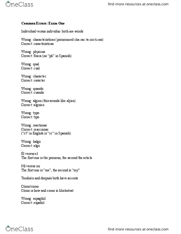 SPA 107 Lecture Notes - Lecture 4: El Al, El Problema, Tour Guide thumbnail