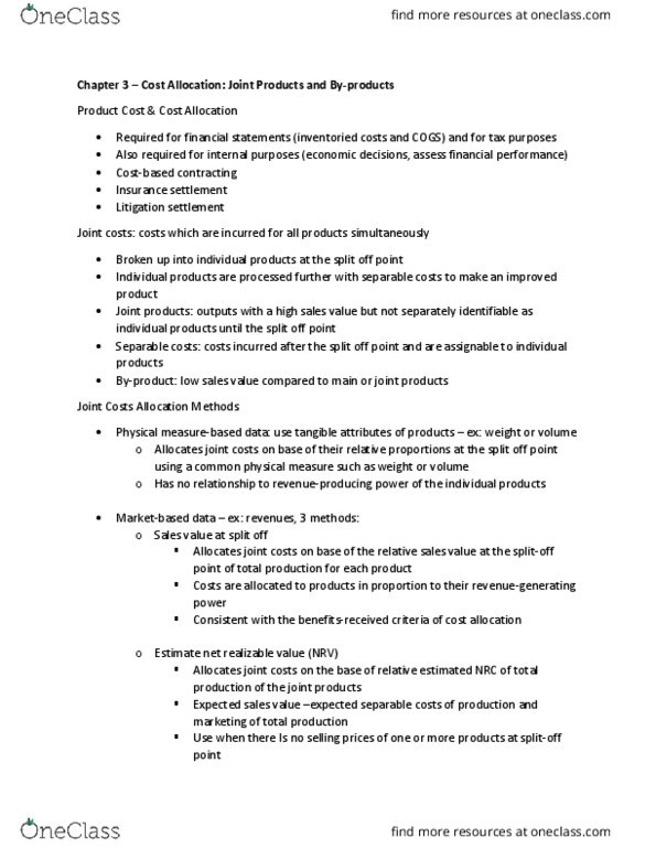 ACCO 330 Chapter Notes - Chapter 3: Financial Statement, Gross Margin thumbnail