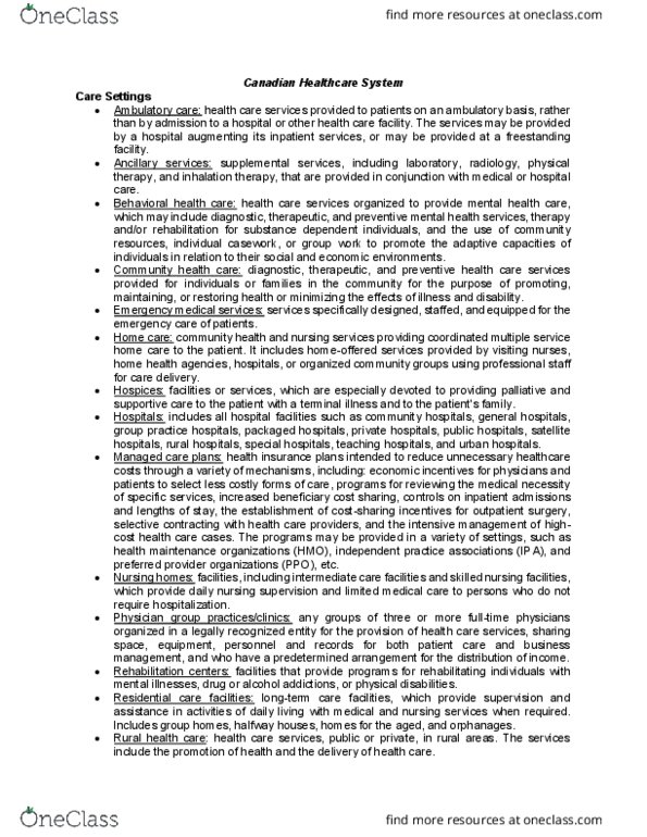 KP231 Chapter Notes - Chapter 6: Independent Practice Association, Preferred Provider Organization, Emergency Medical Services thumbnail