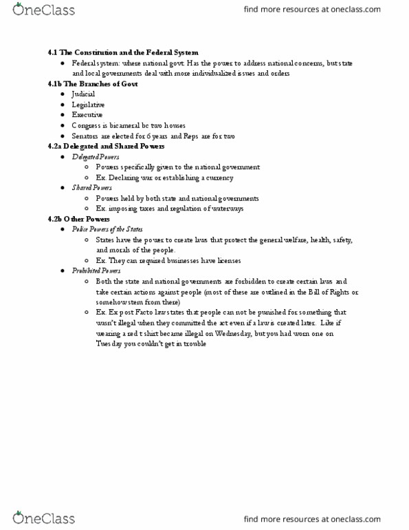 BSLW1021 Chapter Notes - Chapter 4: T-Shirt, Bicameralism, Equal Protection Clause thumbnail