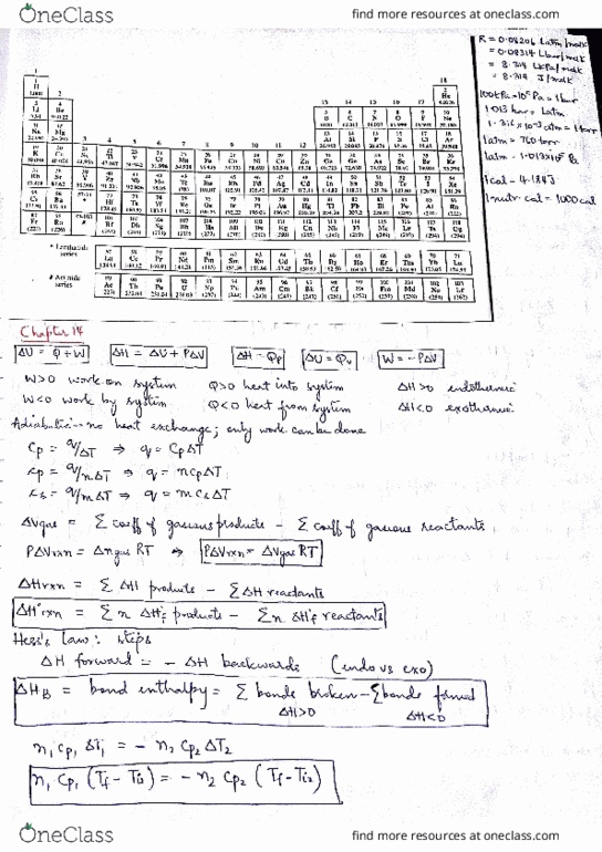 CHEM 6B Midterm: Chem6B Midterm2 Cheat Sheet - OneClass