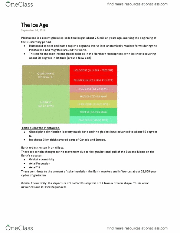 GEOG 2RC3 Lecture Notes - Lecture 2: Axial Tilt, Orbital Eccentricity, Homo Sapiens thumbnail