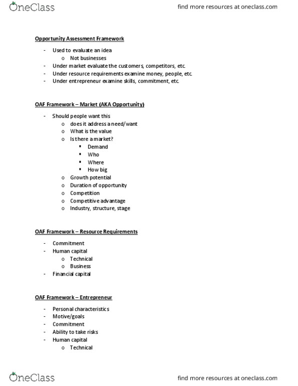 BUSI 1600 Lecture Notes - Lecture 4: Business Model Canvas, Financial Capital, Human Capital thumbnail