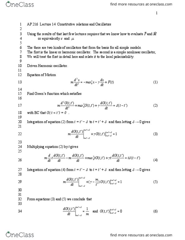 Engineering and Applied Sciences Applied Physics 216 Lecture 14: Lecture 14 thumbnail