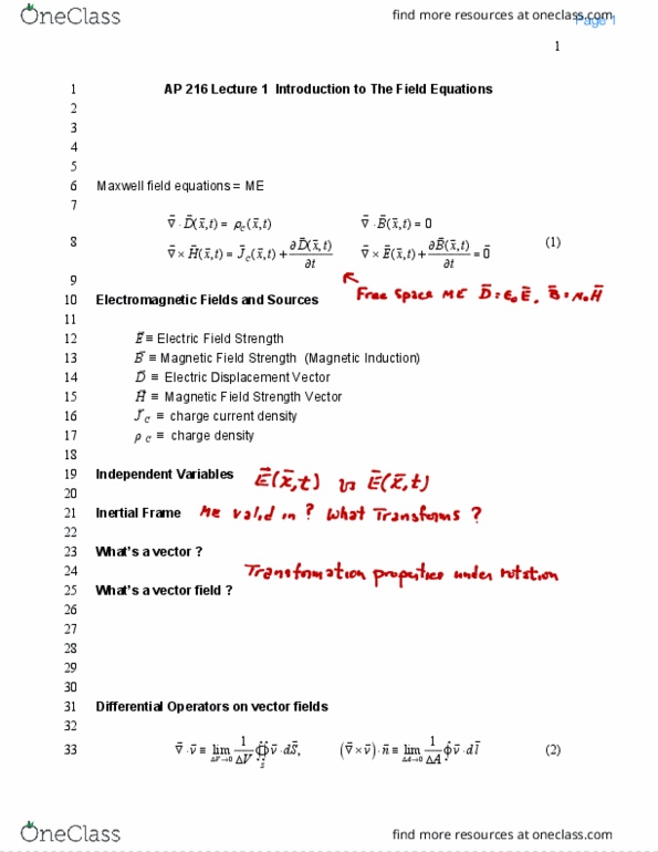 Engineering and Applied Sciences Applied Physics 216 Lecture 1: Lecture 1 thumbnail