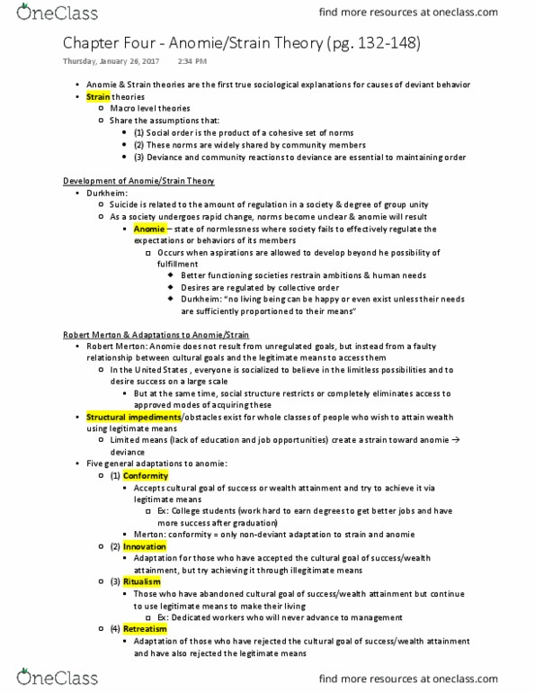 SOC 271 Chapter Notes - Chapter 4: Algerian Dinar thumbnail