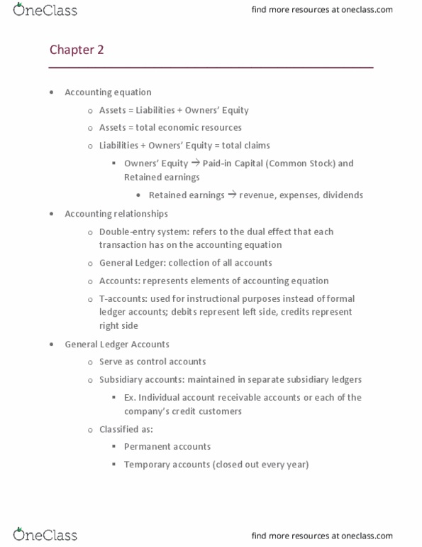 ACCOUNTG 321 Lecture Notes - Lecture 3: General Ledger, Deferral, Deferred Income thumbnail