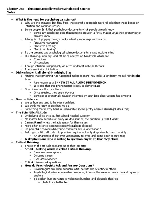 PSYC 1000U Chapter Notes - Chapter 1: Operational Definition, Scientific Method, Jean Piaget thumbnail