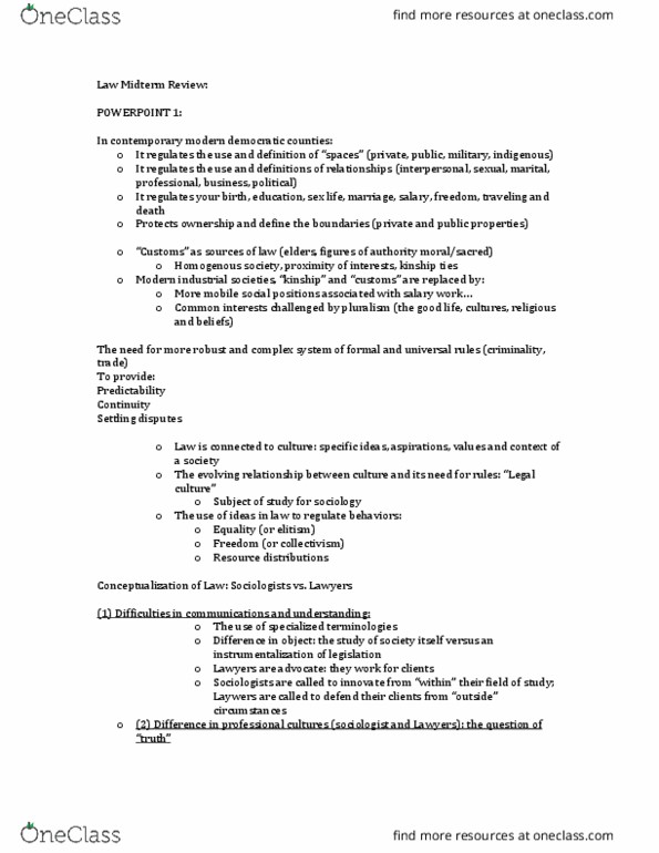 Laws 1000 Lecture Notes Winter 2015 Lecture 6 Constitution