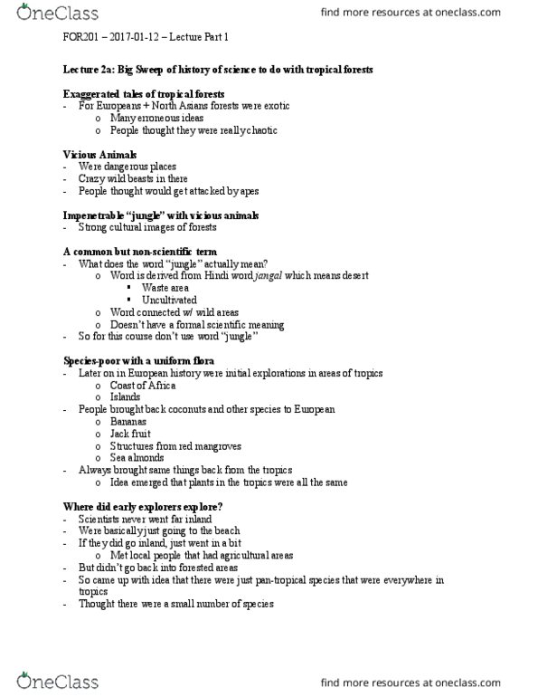 FOR201H1 Lecture 2: Lecture 2 - Physical Geography and Tropical Forestry Types thumbnail